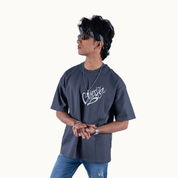 Bitter Life Gray Oversized T-Shirt