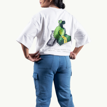 The Dollars Journey White Oversized T-Shirt