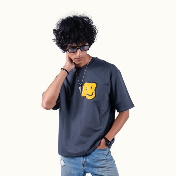 Enjoy The Moment Gray Oversized T-Shirt