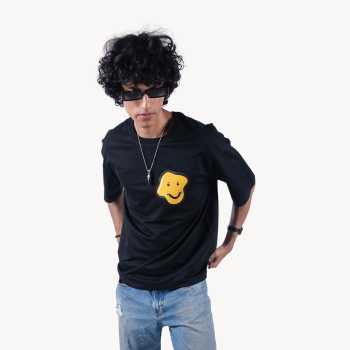 Enjoy The Moment Black Oversized T-Shirt