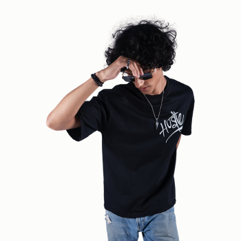 Hustle Black Oversized T-Shirt