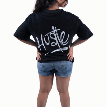 Hustle Black Oversized T-Shirt